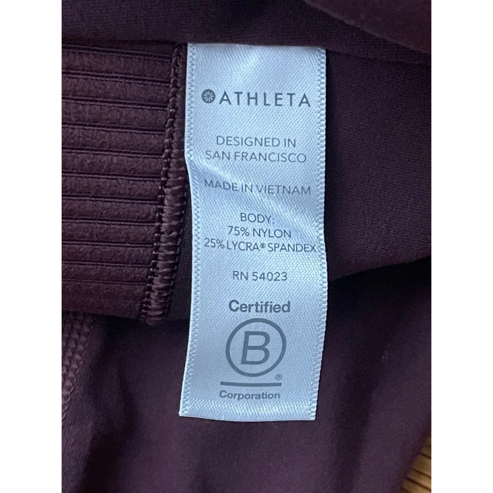 ATHLETA Aura Split‎ Pant XL Burgundy NEW Leggings Active Athleisure Running Gym
